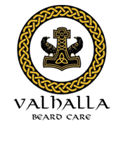 A picture of the valhalla beard care logo.