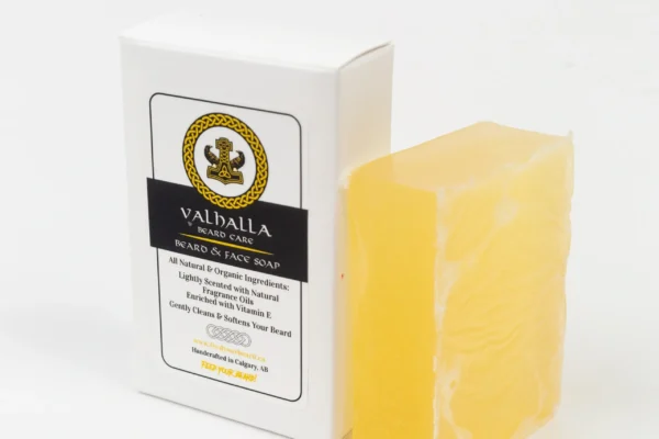 A white box with a yellow soap next to it.