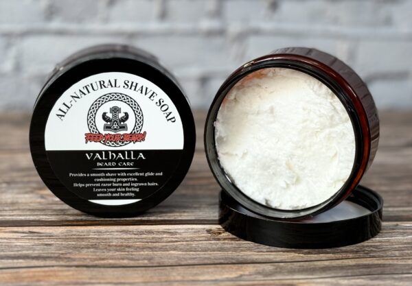 A close up of two different types of shaving products